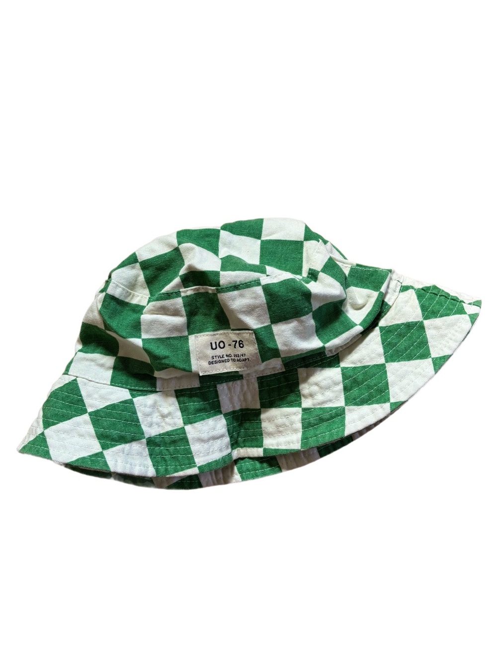 Green Checkered Bucket Hat